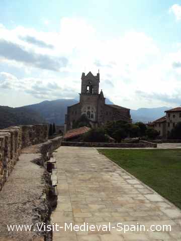 The church of San Vincente and part of the old town walls, Frias near Burgos ,Spain 