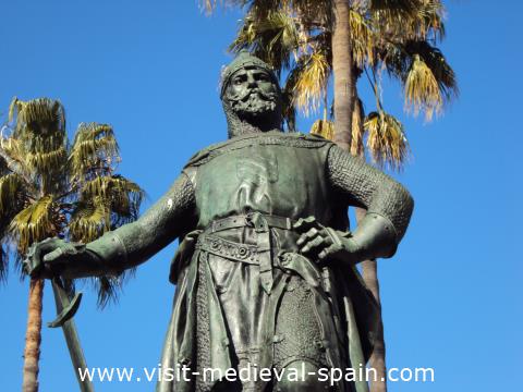 Statue of medieval spanish hero Roger de Lluria.