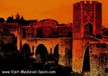 The medieval bridge at Besalu Spain